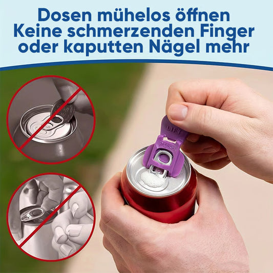 Einfacher Tab-Öffner und Getränkeschutz